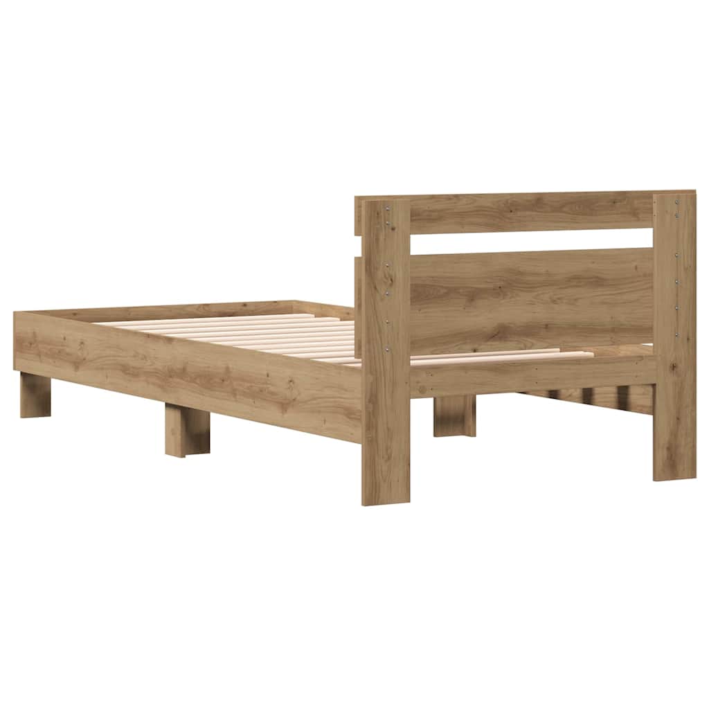 Bed Frame Artisan Oak 90 x 200 cm Engineered Wood